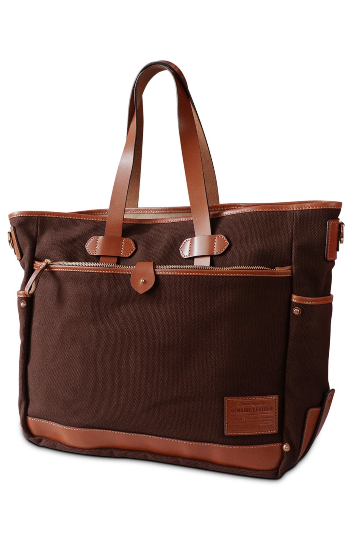 Dark Brown Reed Tote Bag