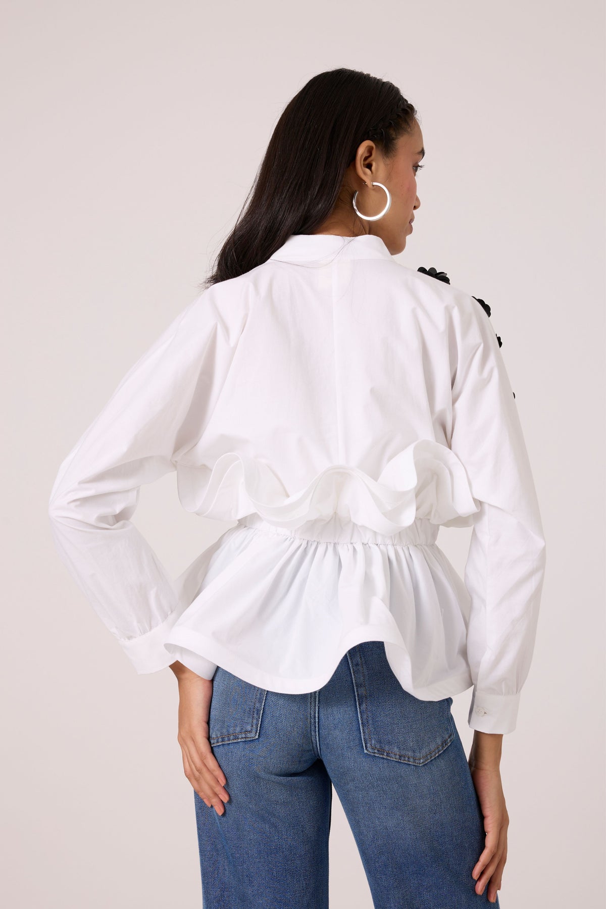 Alexa Applique Bright White Shirt