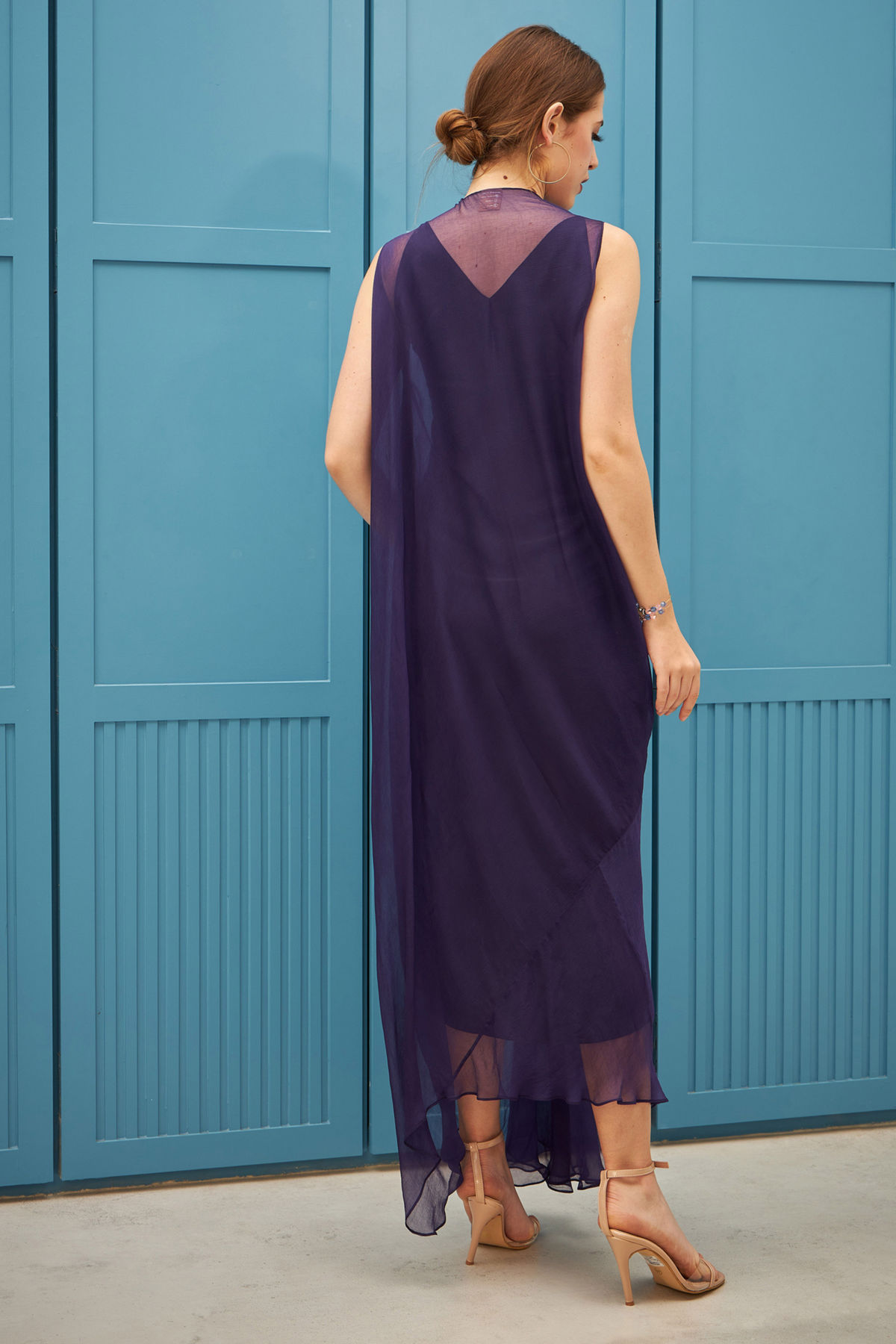 Chiffon Twisted Drape Dress