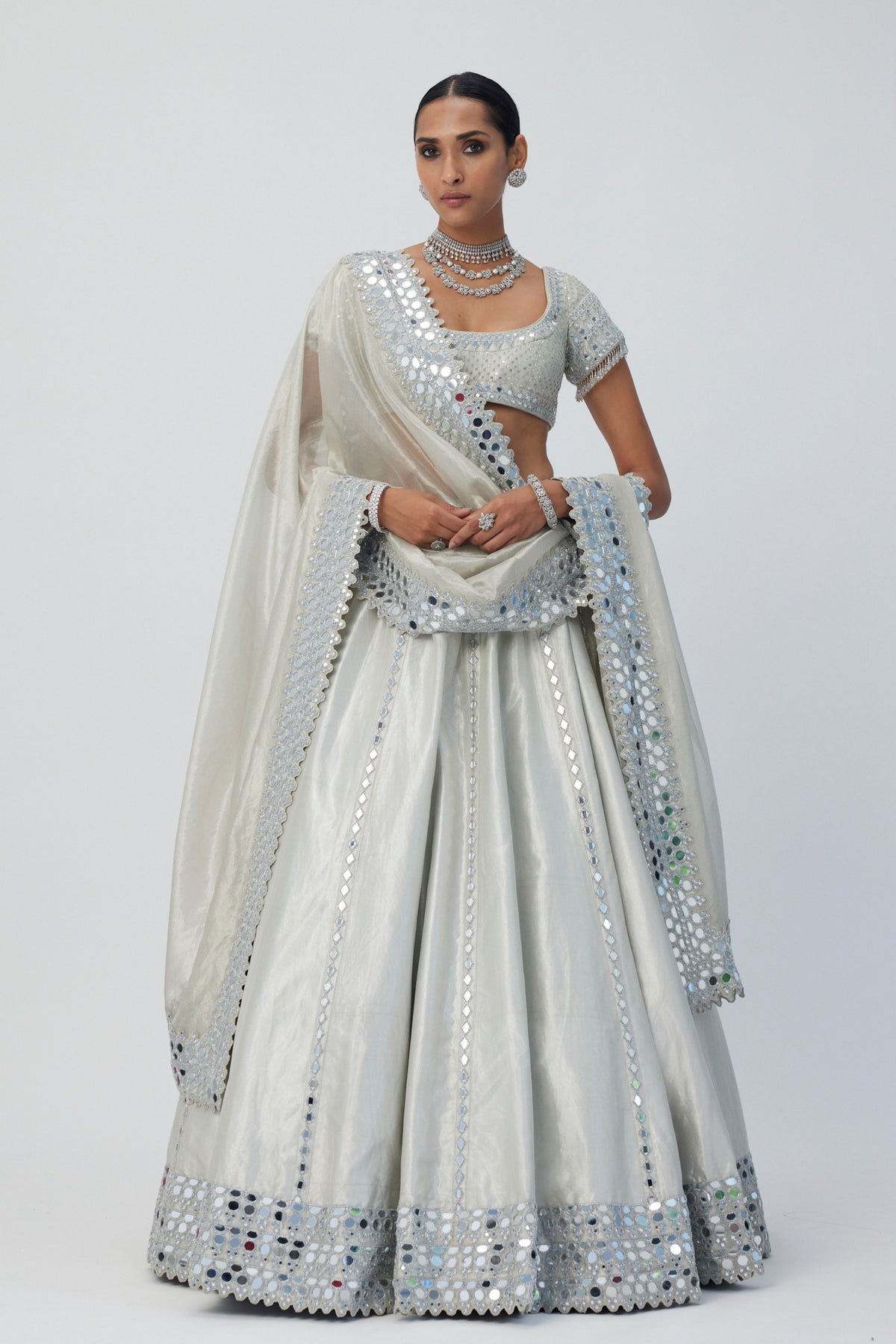 Silver Shimmer Lehenga Set