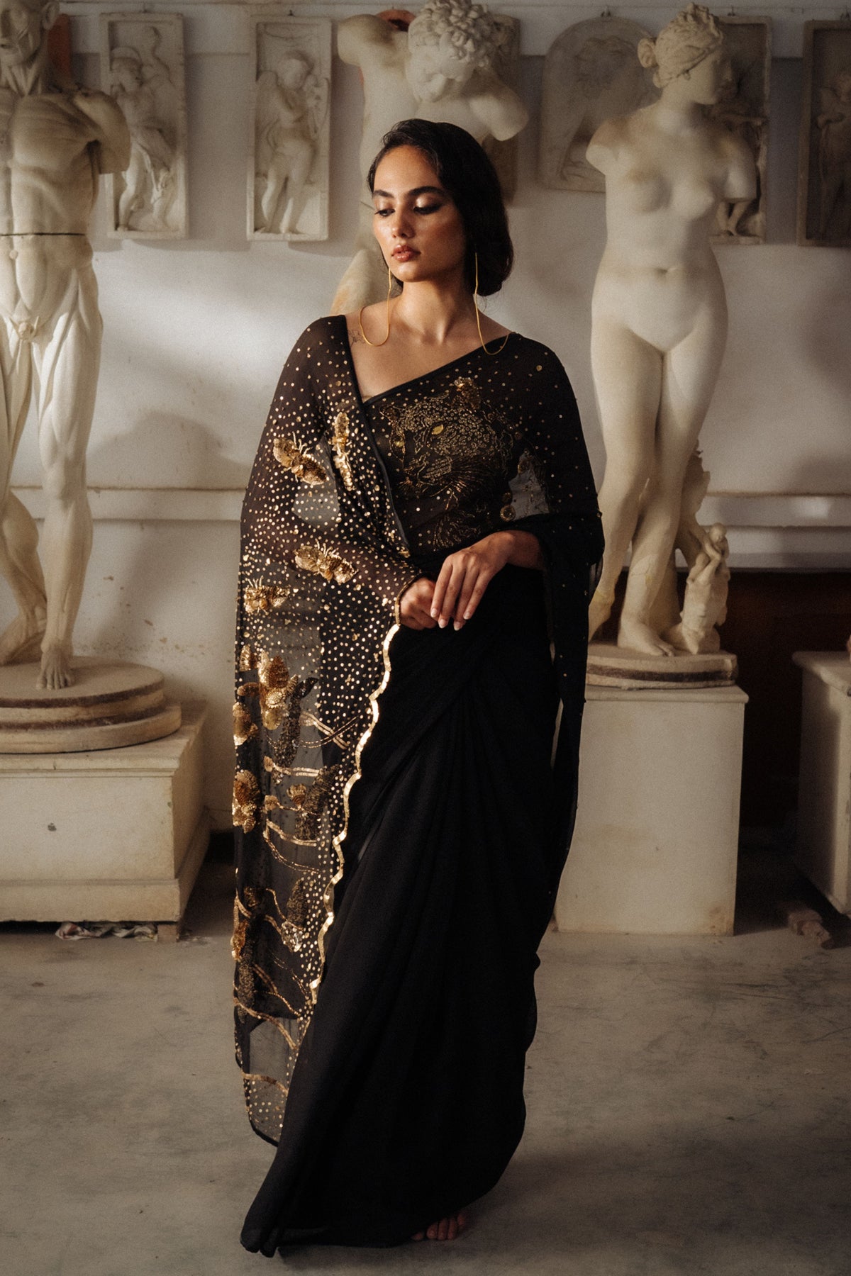 Black Monster Saree