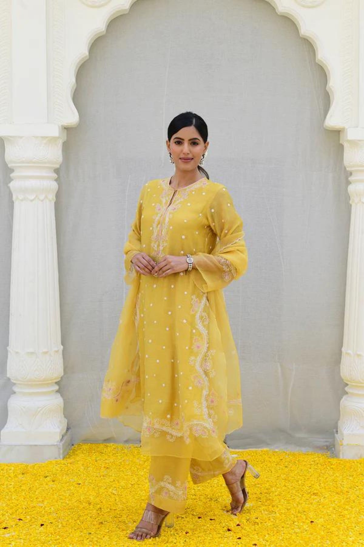 Yellow Reef Long Kurta Set