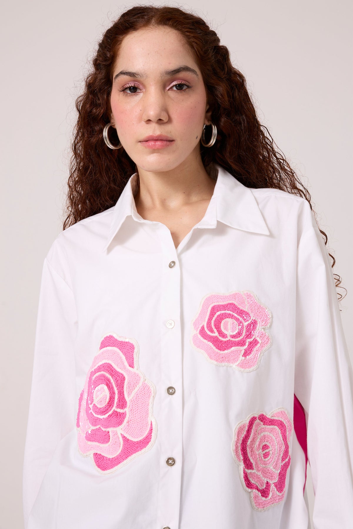 Eva Applique Bright White Shirt