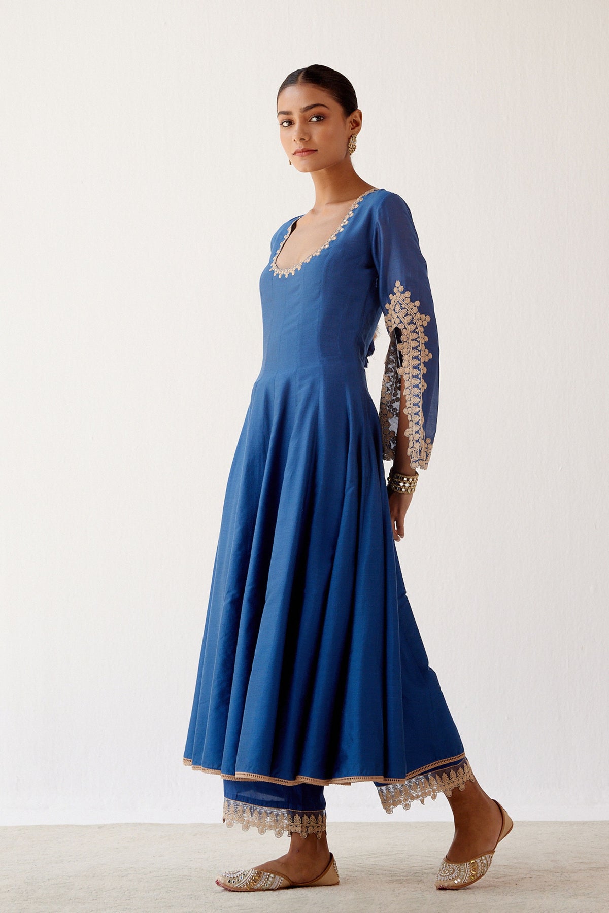 Blue Dori Embroidered Anarkali Set