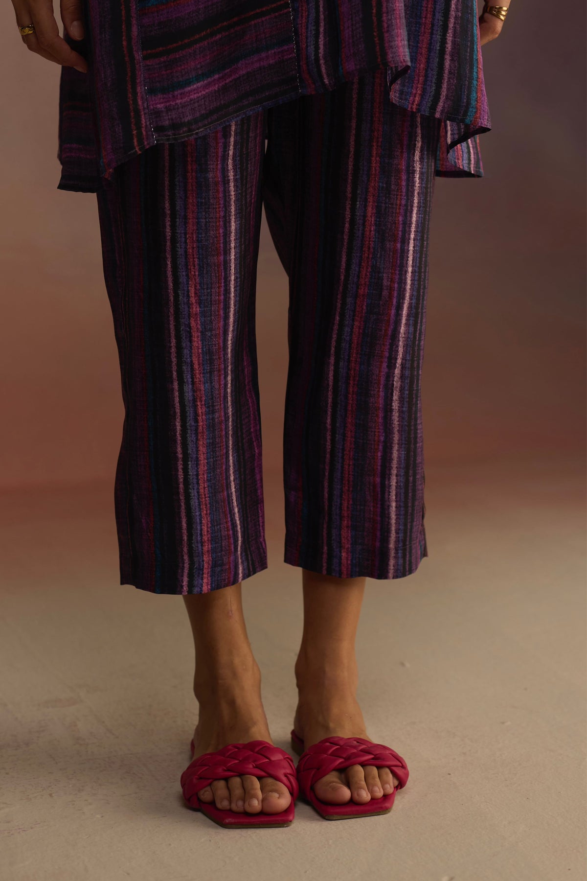 Awning Short Purple Kurta