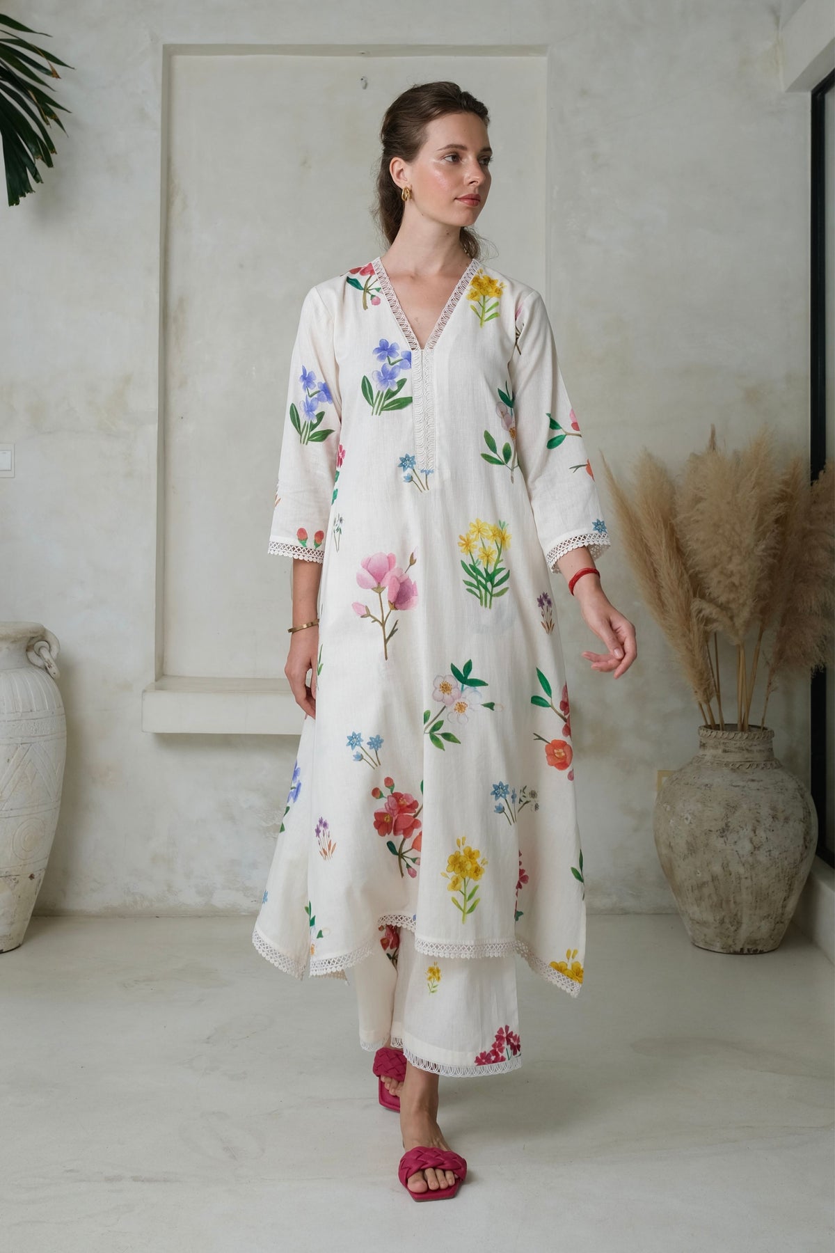 Amelia Ivory Long Kurta Set