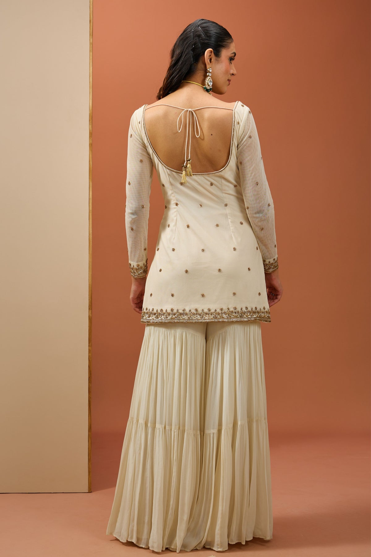 Off White Sharara Set