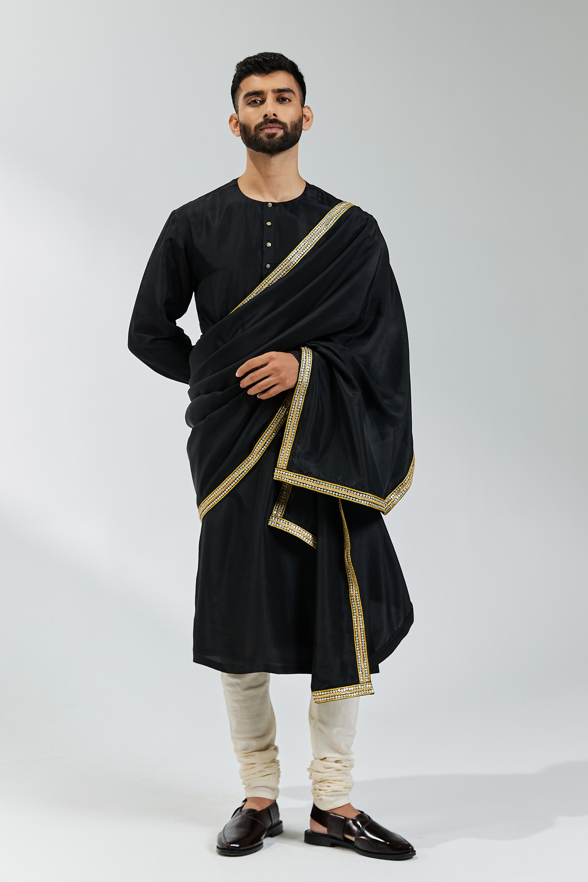 Black Embroidered Kurta Sets