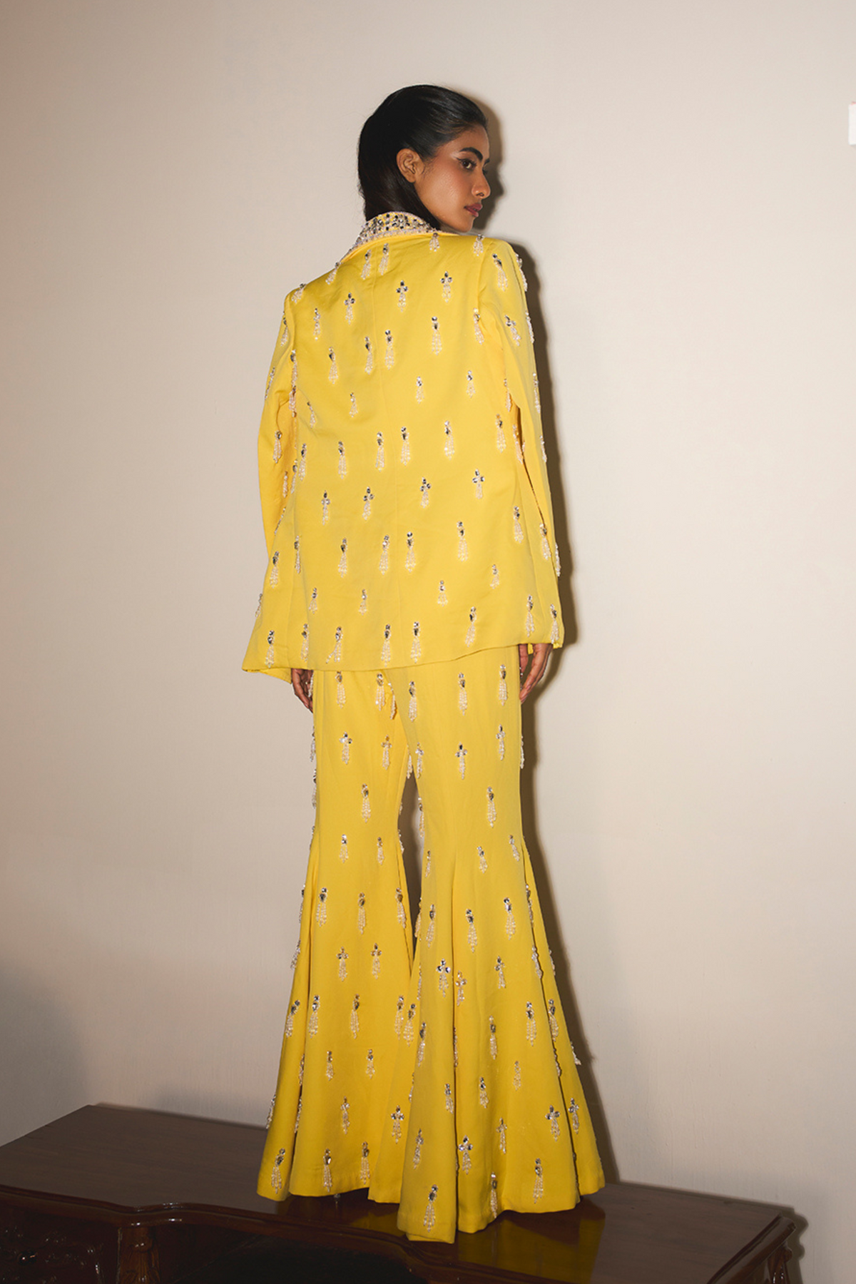 Pineapple Yellow Sharara Set