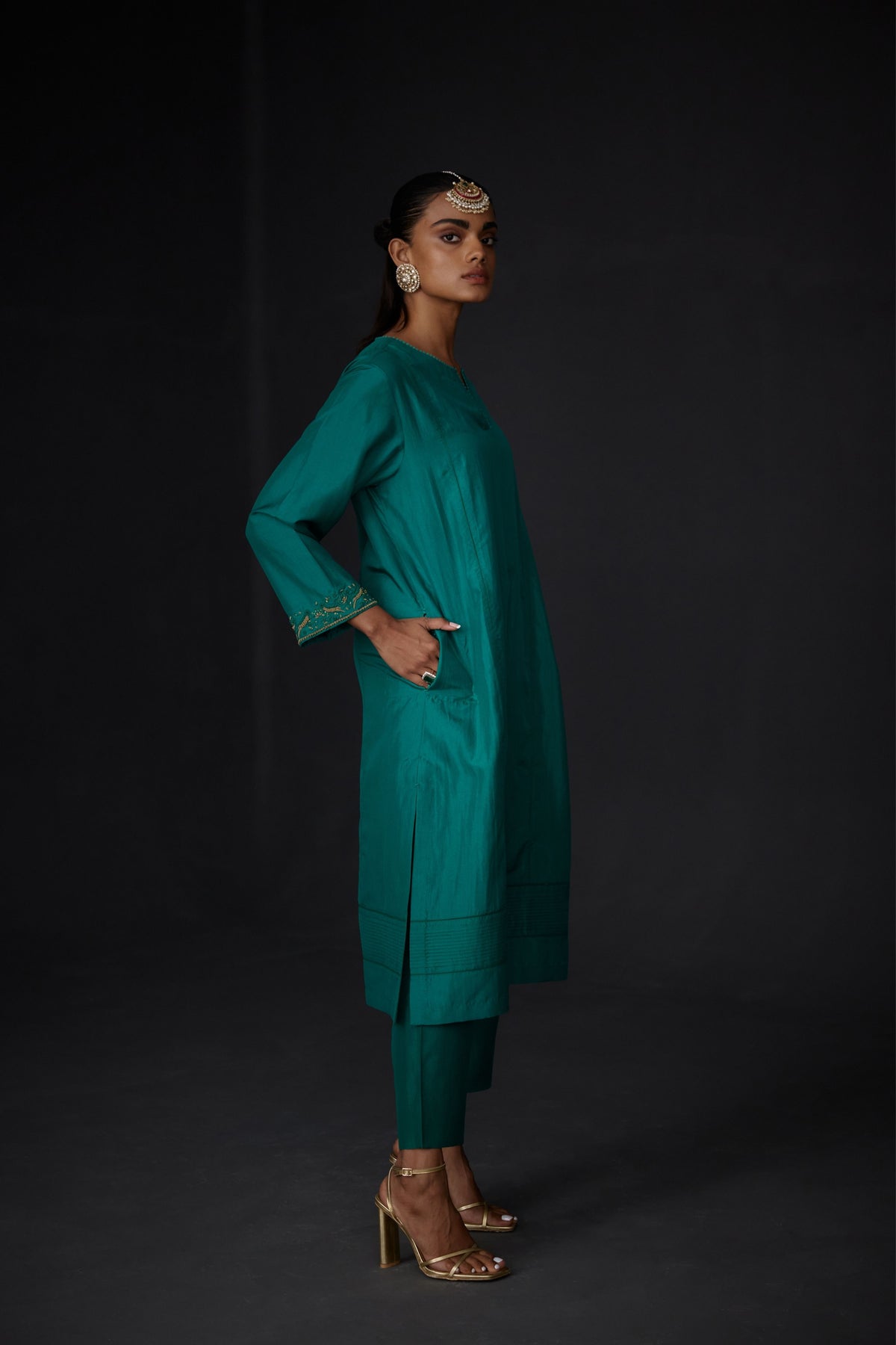 Embroidered Tunic With Trouser