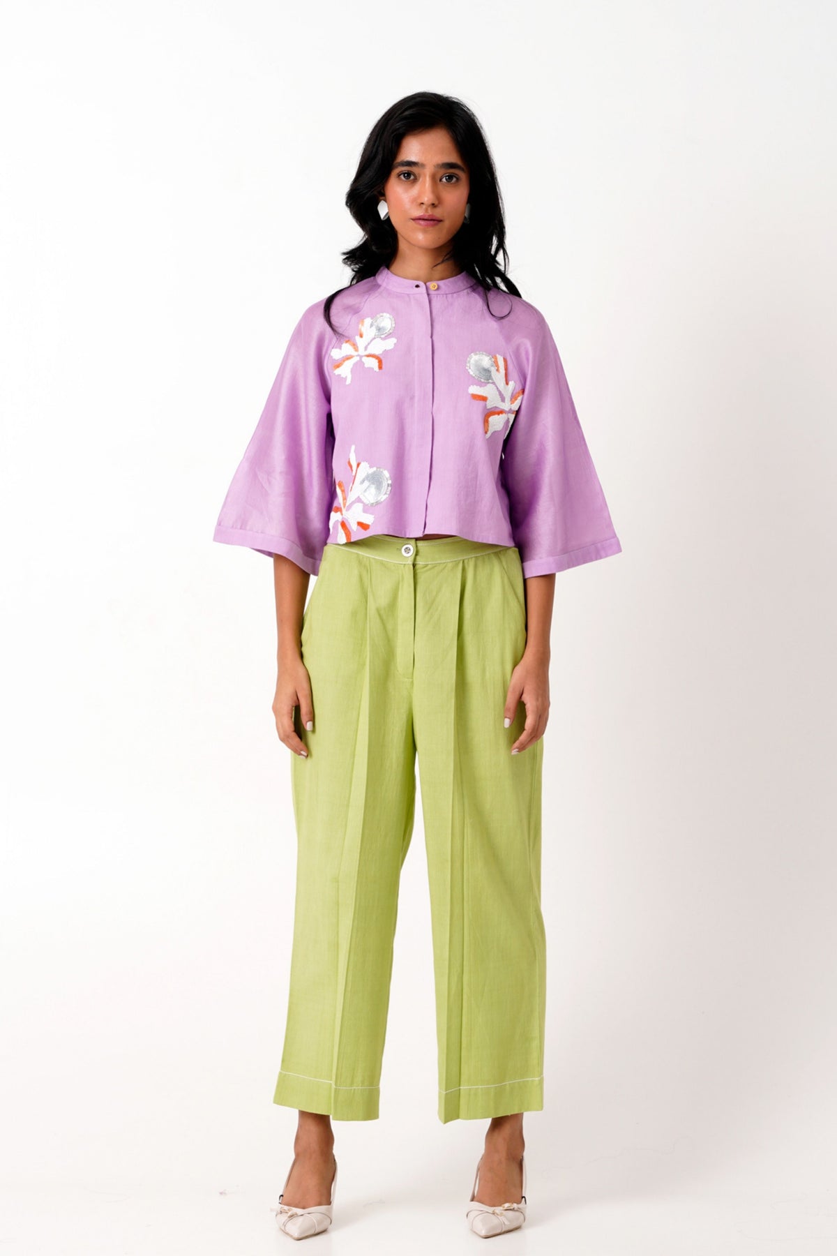 Zola Crop Shirt and Pant Set