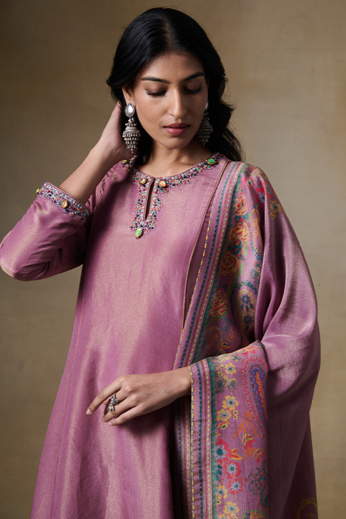 Farima Kurta Set in Pink