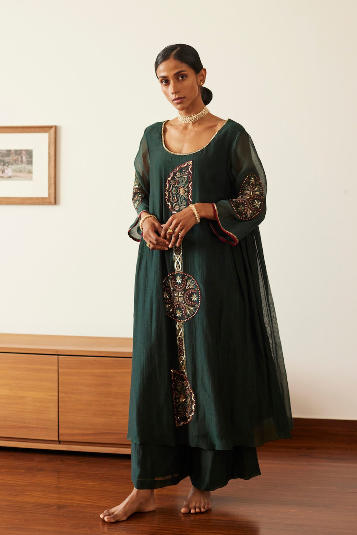 Green Shashi Kurta Set