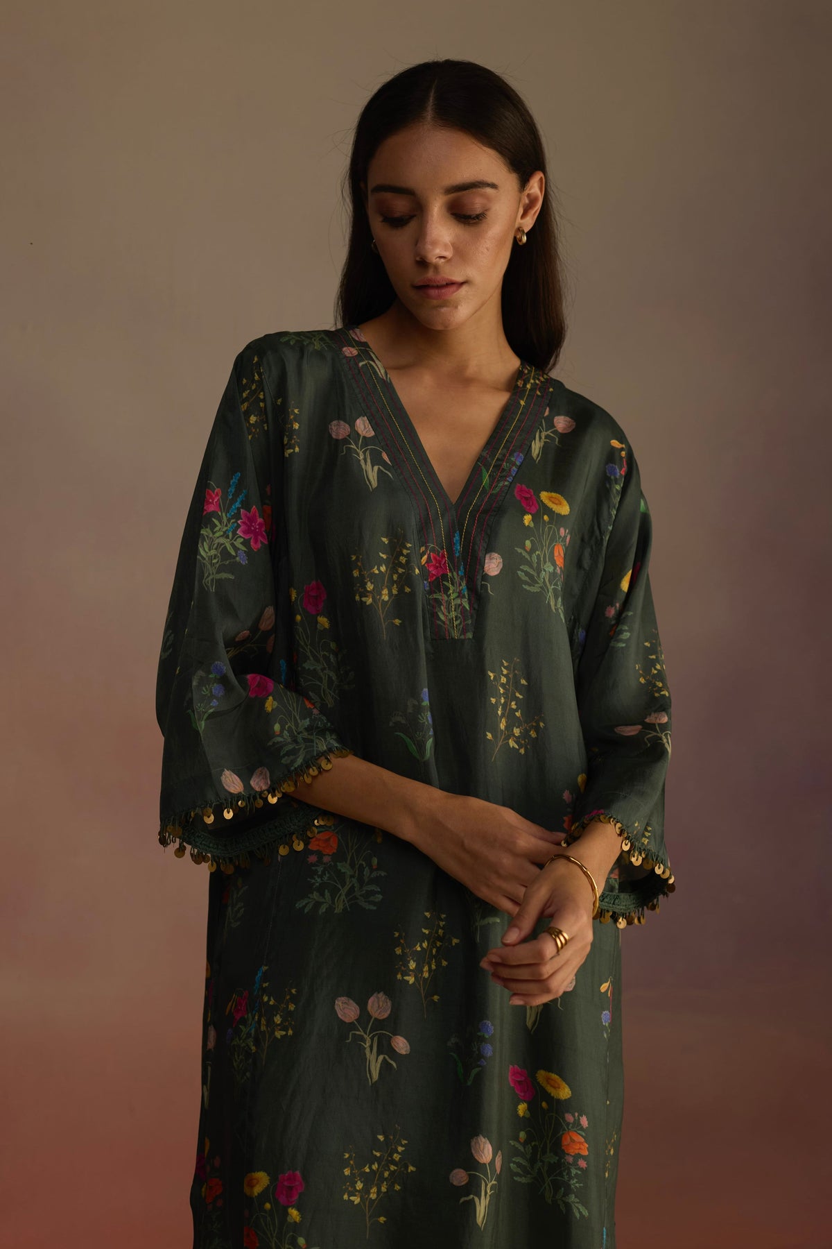 Zaira Long Green Kurta