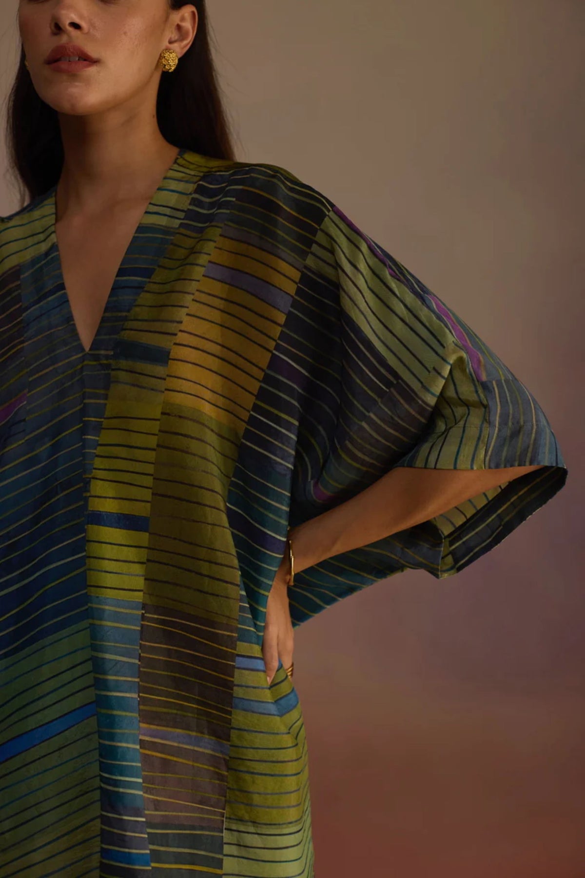 Trellis Asymmetrical Kaftan