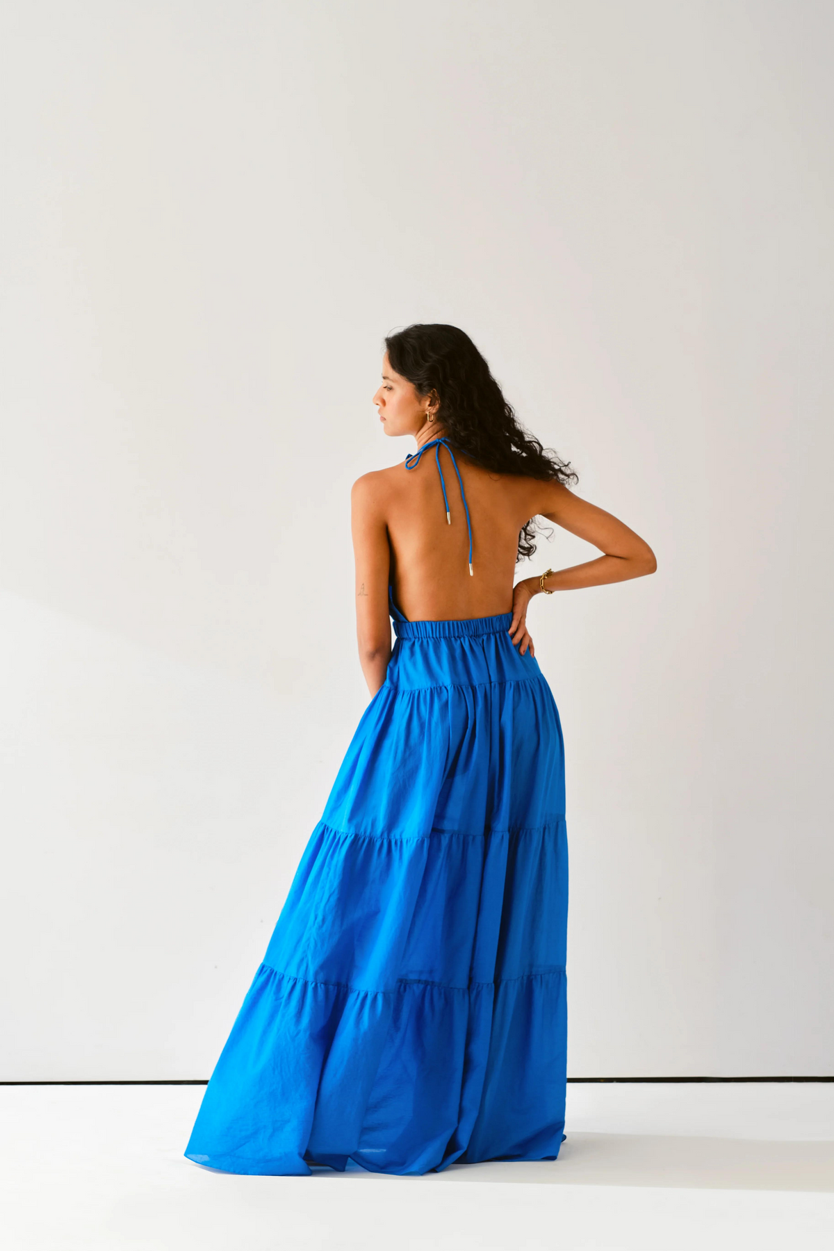 Noor Halter Neck Tiered Dress