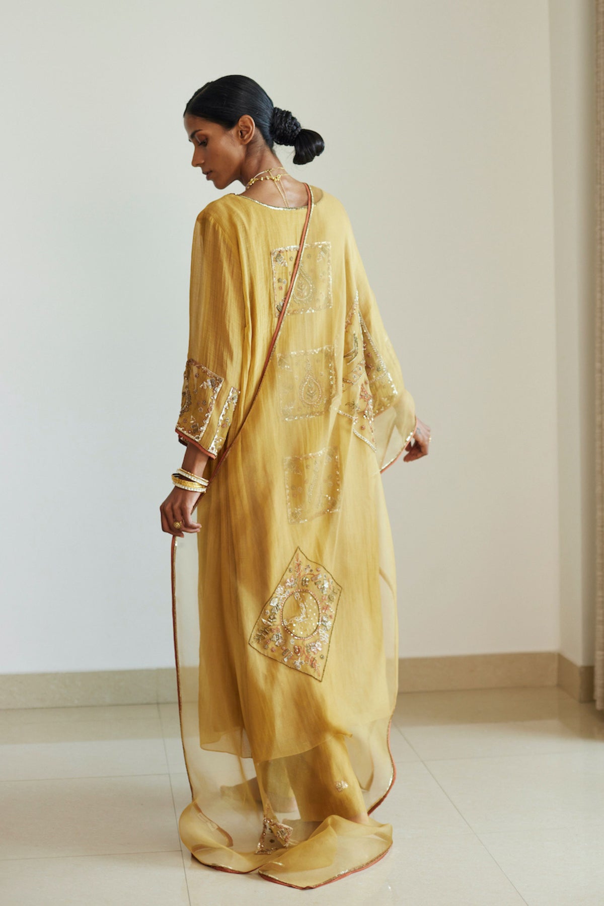 Yellow Akaari Kurta Set