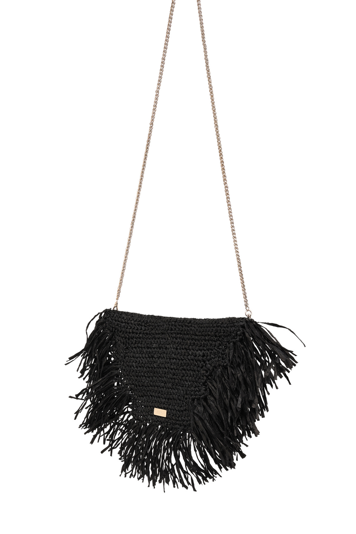 Raffia Moon Crossbody