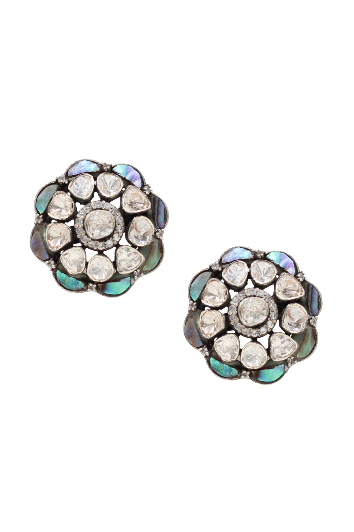 Silver Earrings in Multicolour