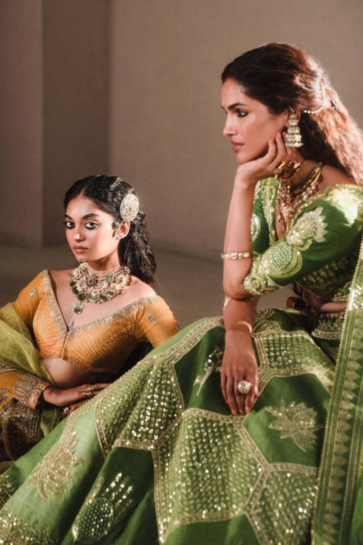 The Jaljeera Green Lehenga Set