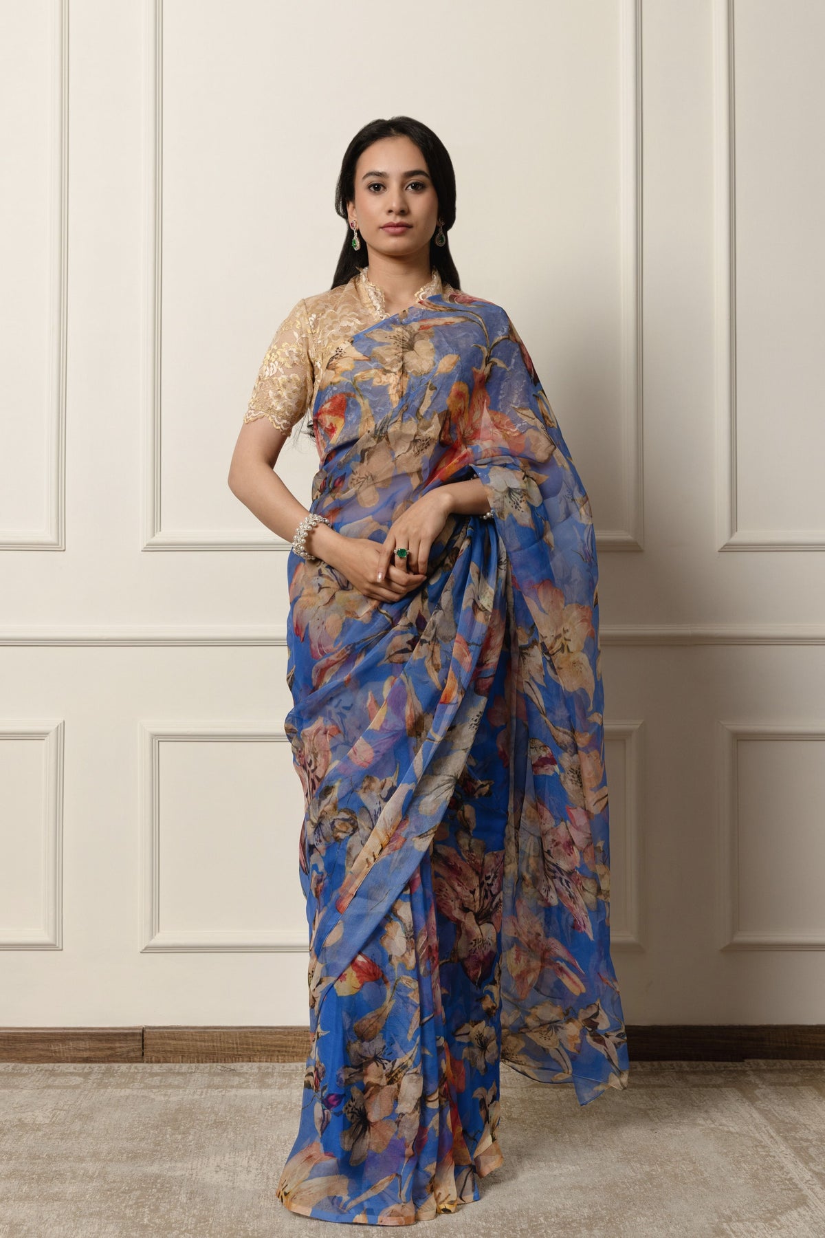 Ourmila Printed French Chiffon Saree