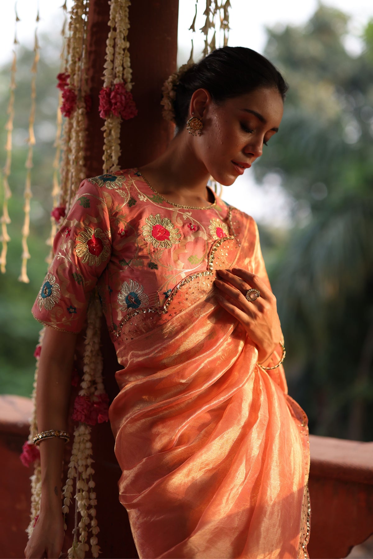 Peach Gulkand Saree