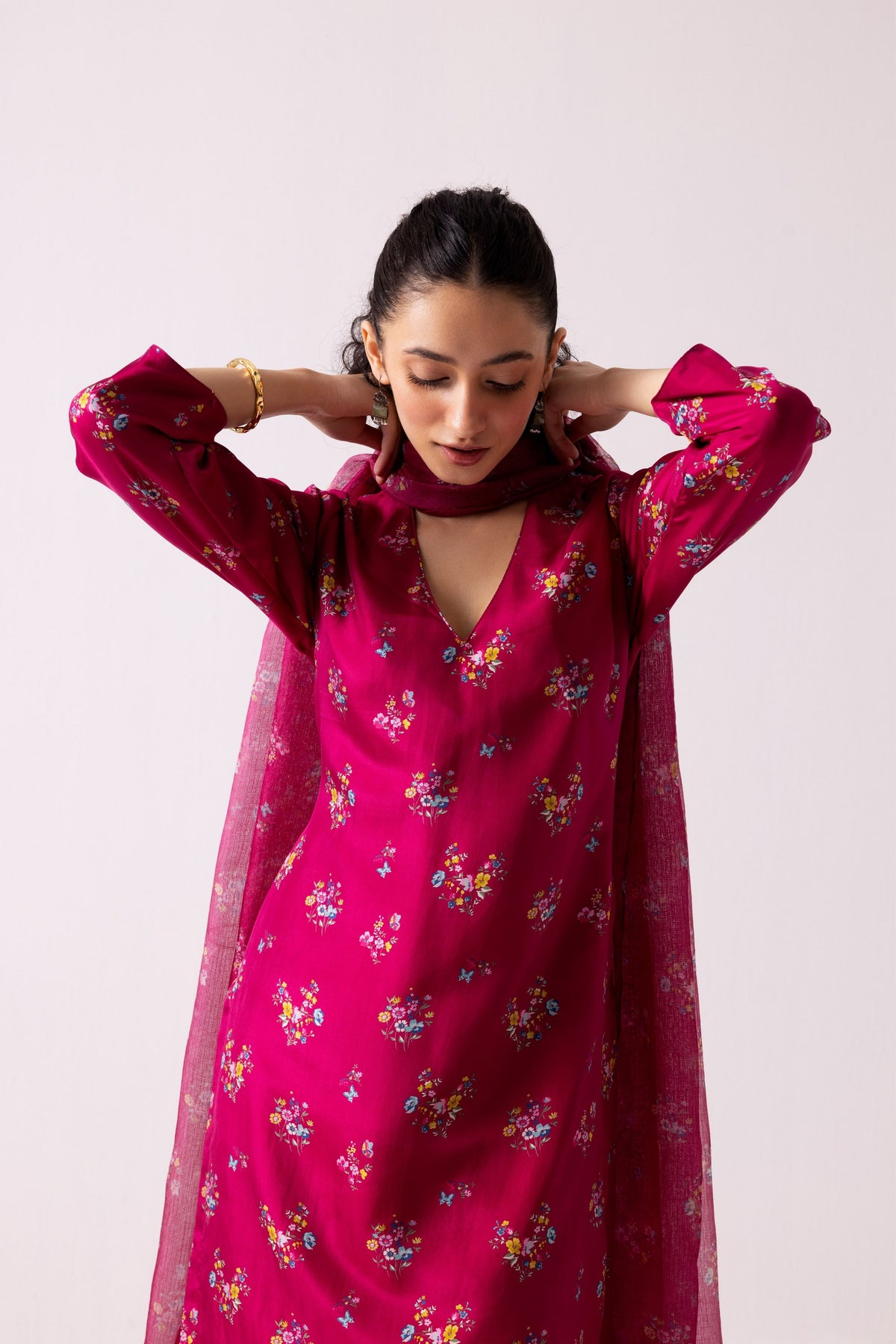 Poppy Pink Kurta Set