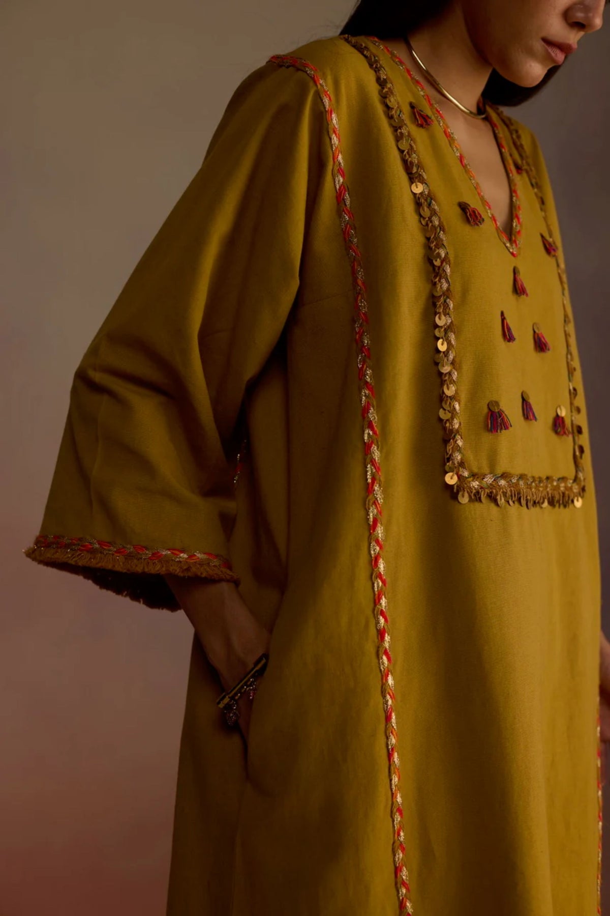 Amber Mustard Kurta