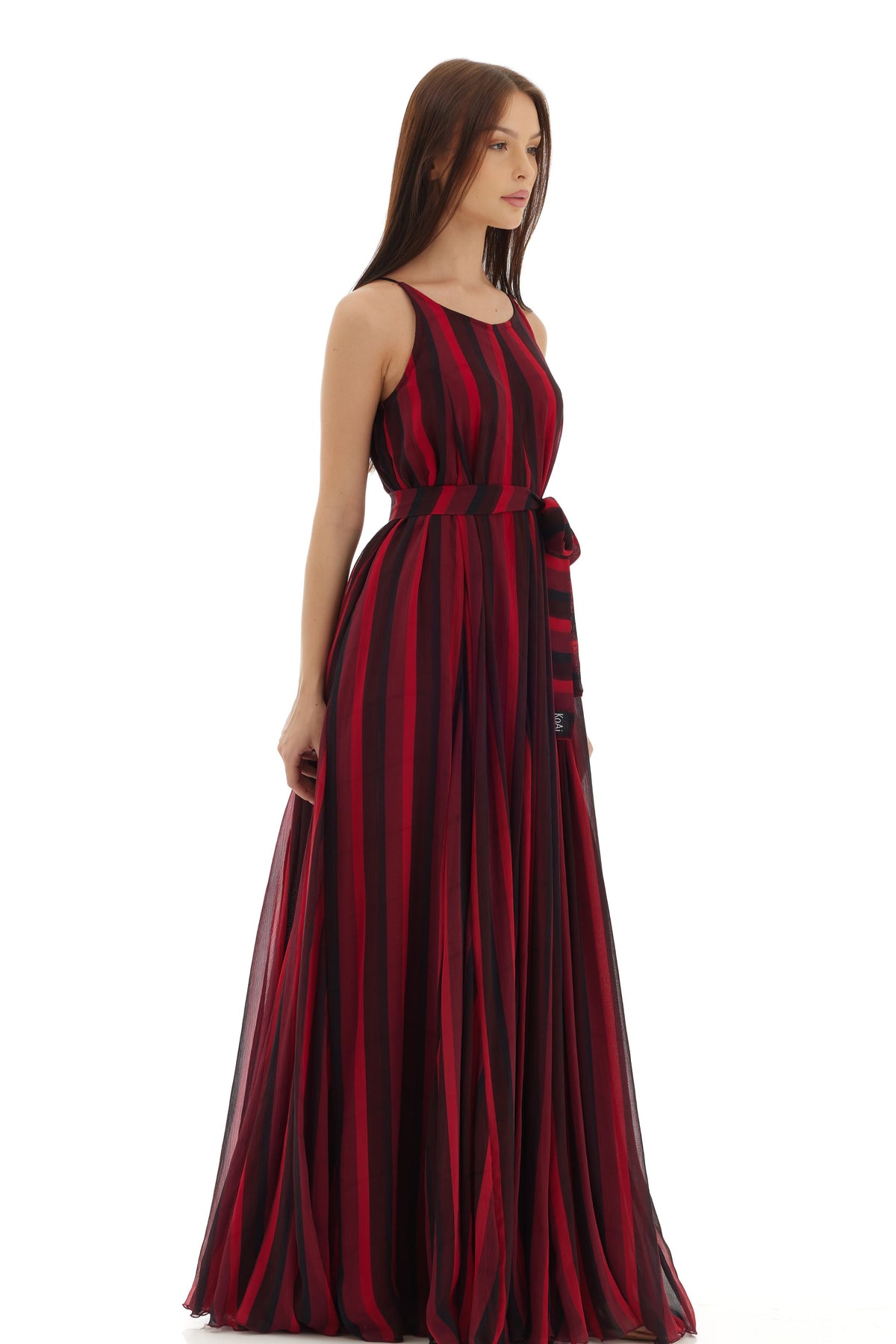 Red and Black Long Dress