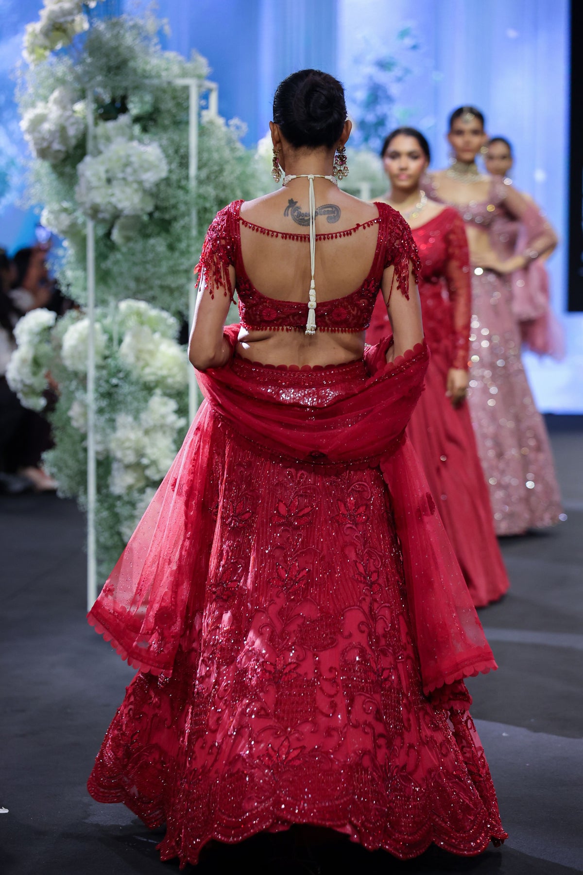 Ruby Red Lehenga Set