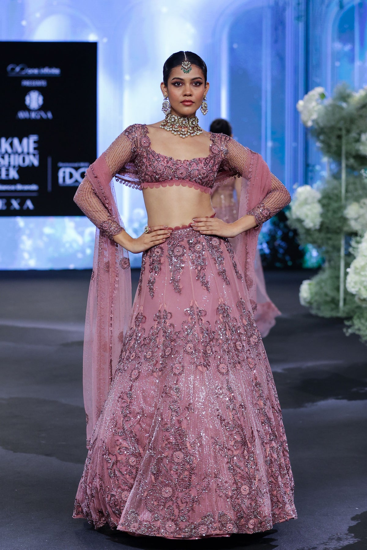 Dusty Onion Pink Lehenga Set