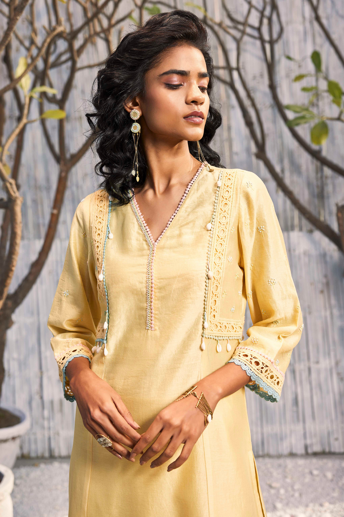 Sunshine Yellow A-line Kurta Set