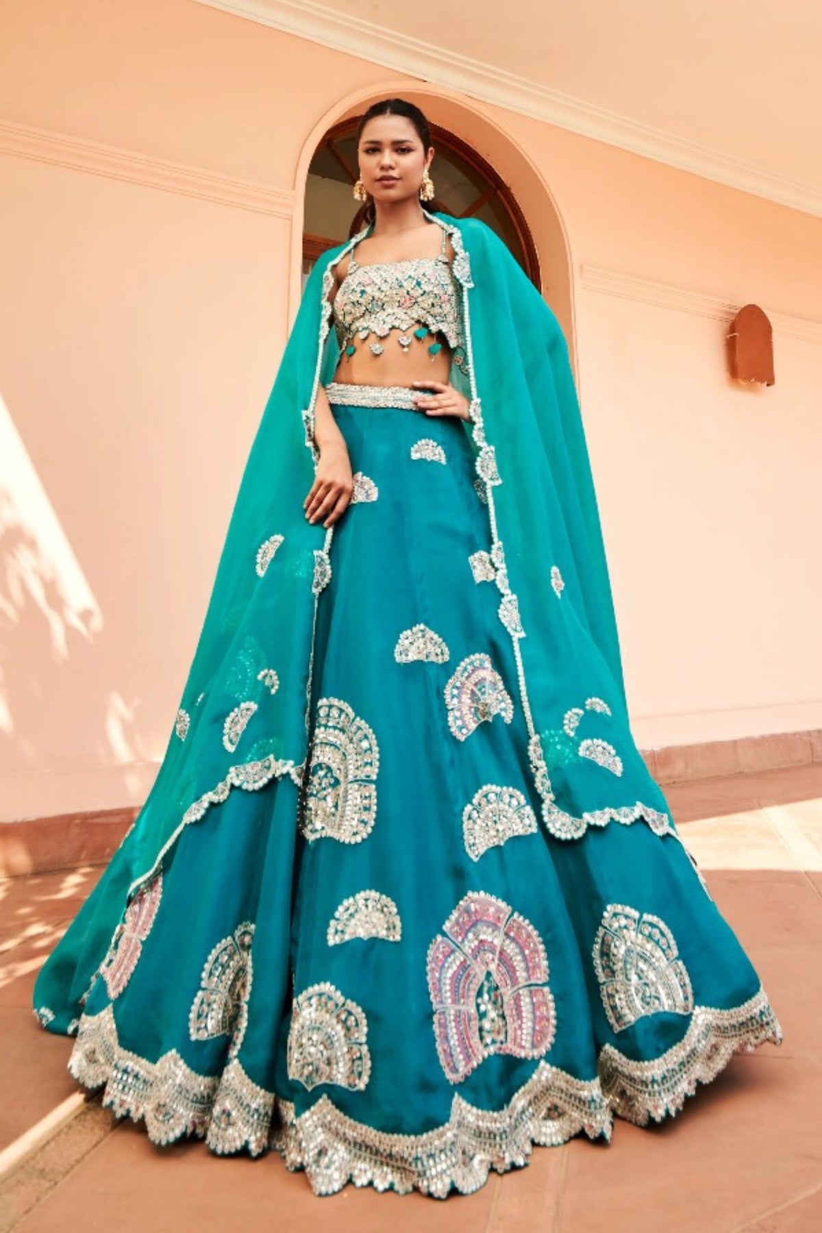 Pine Green Lehenga Set