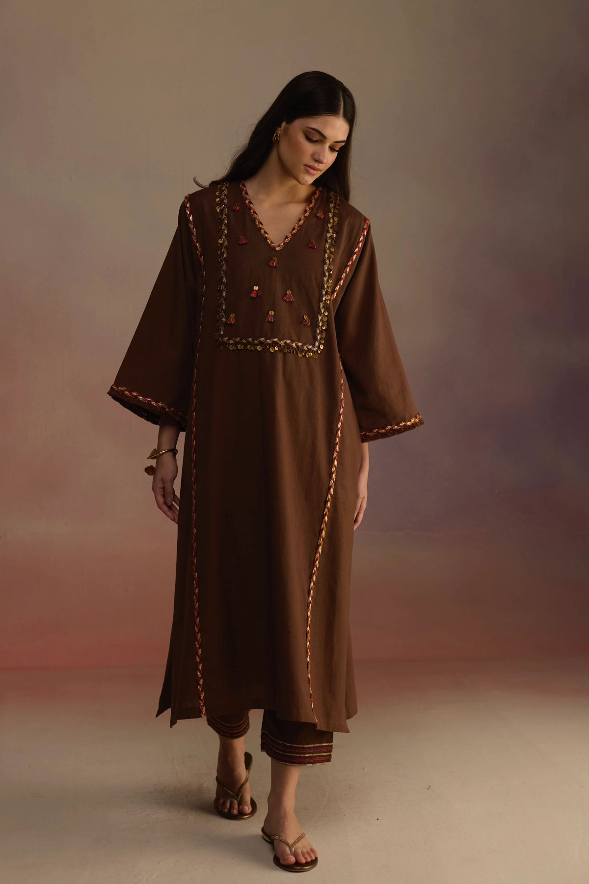 Amber Brown Kurta