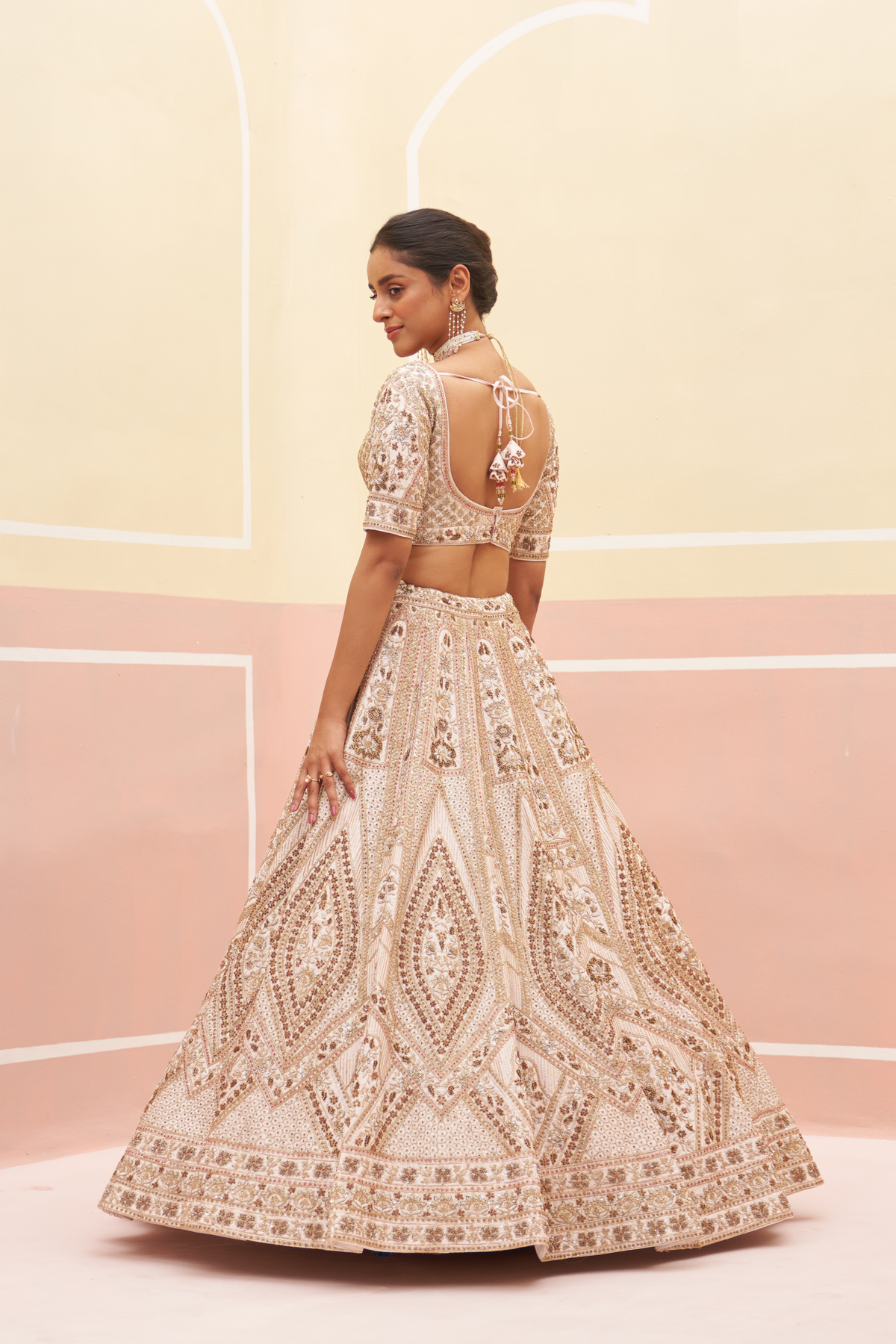 Blush Pink Raw Silk Lehenga Set