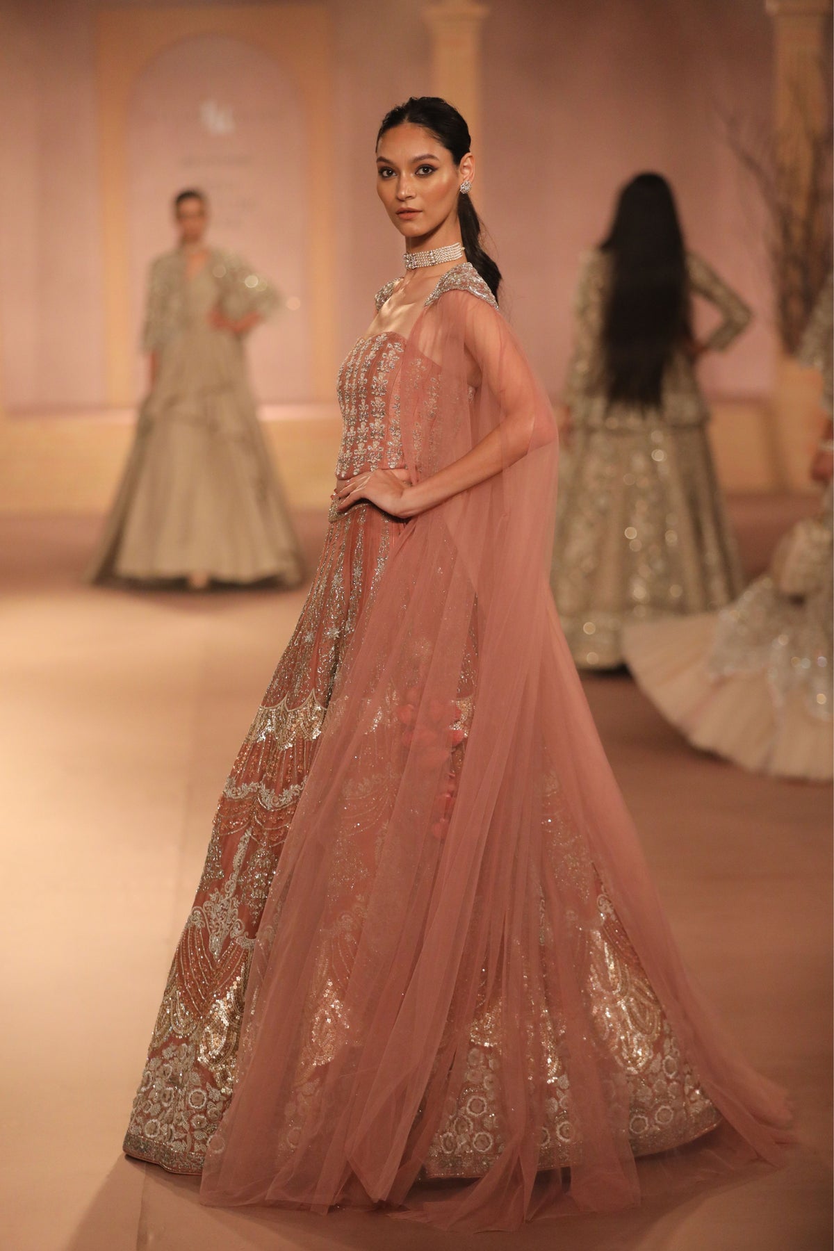 Peach Lehenga Set