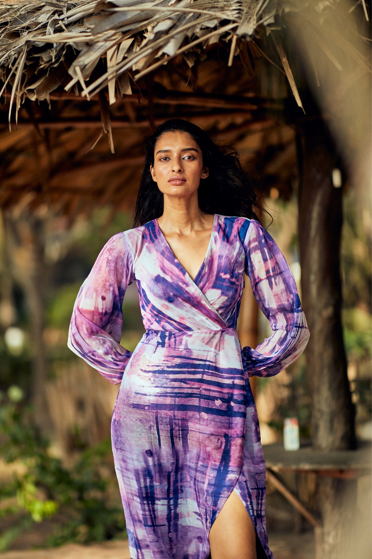 Multicolour Twilight Wrap Dress