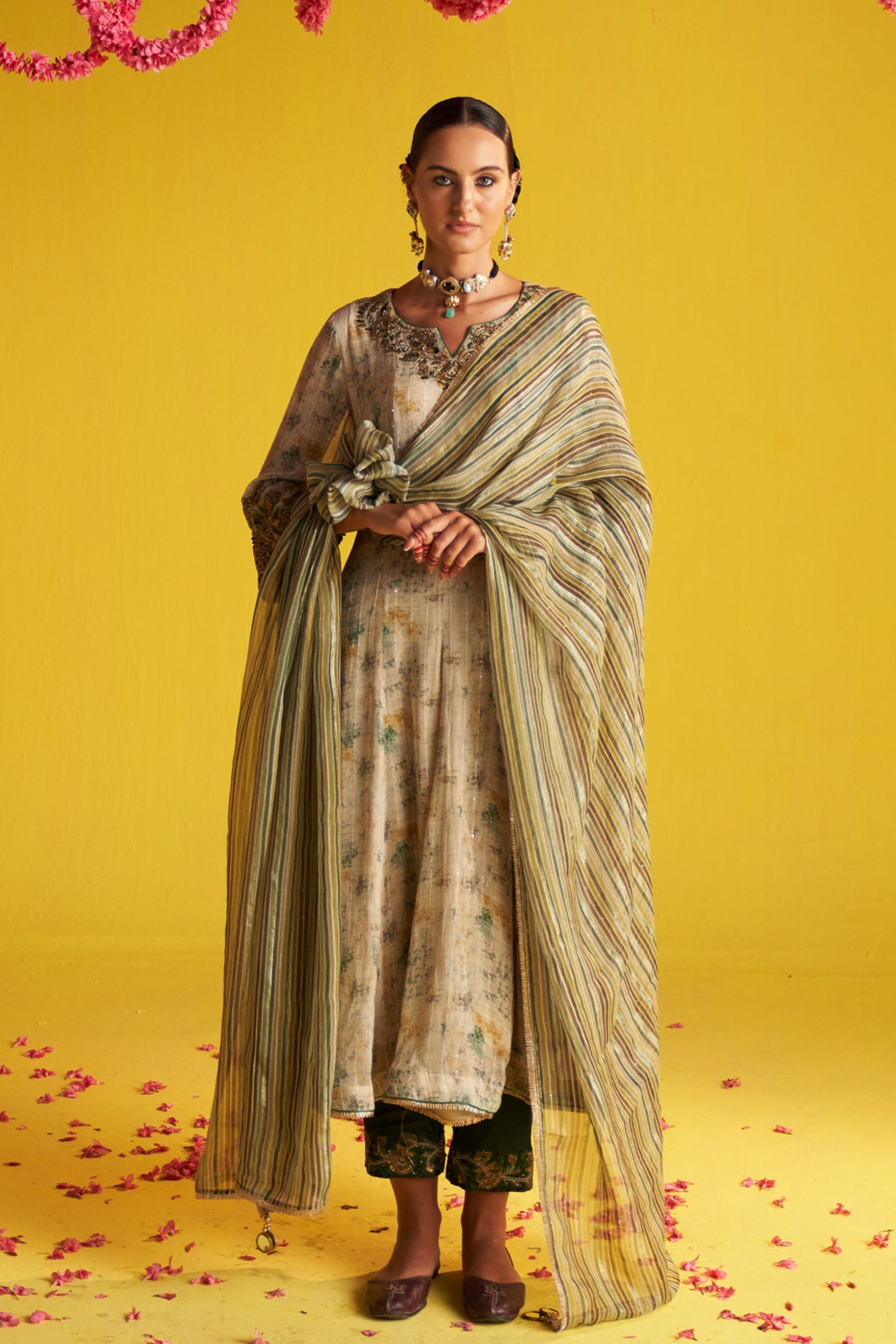 Neha Green Anarkali Set