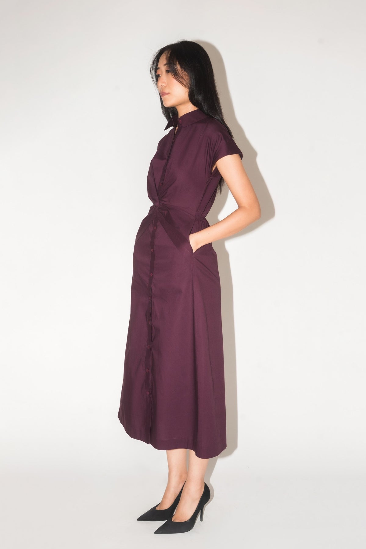 Twisted Plum Dress