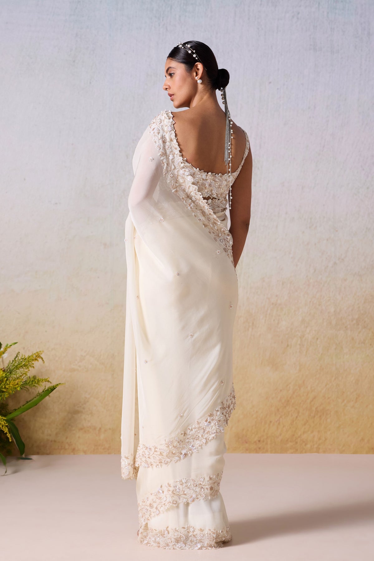 White Smoke Saree