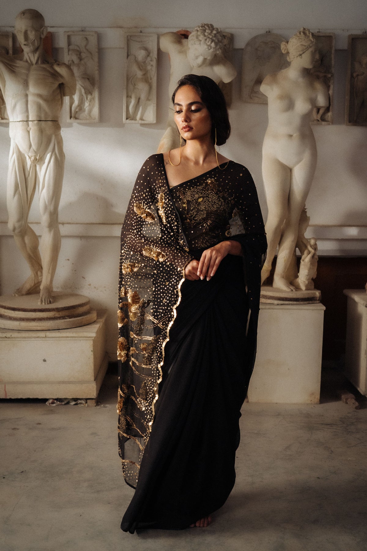 Black Monster Saree