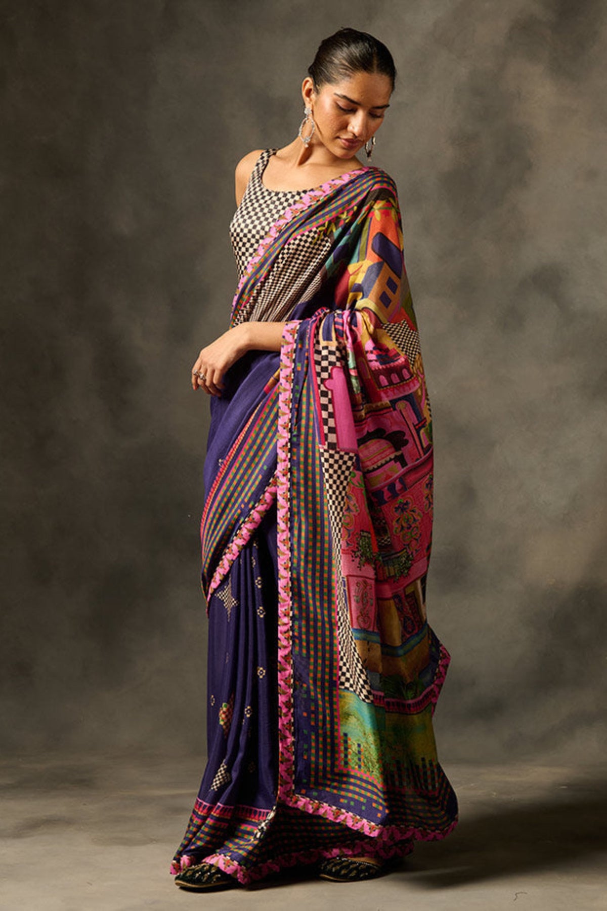 Purple Indra Saree