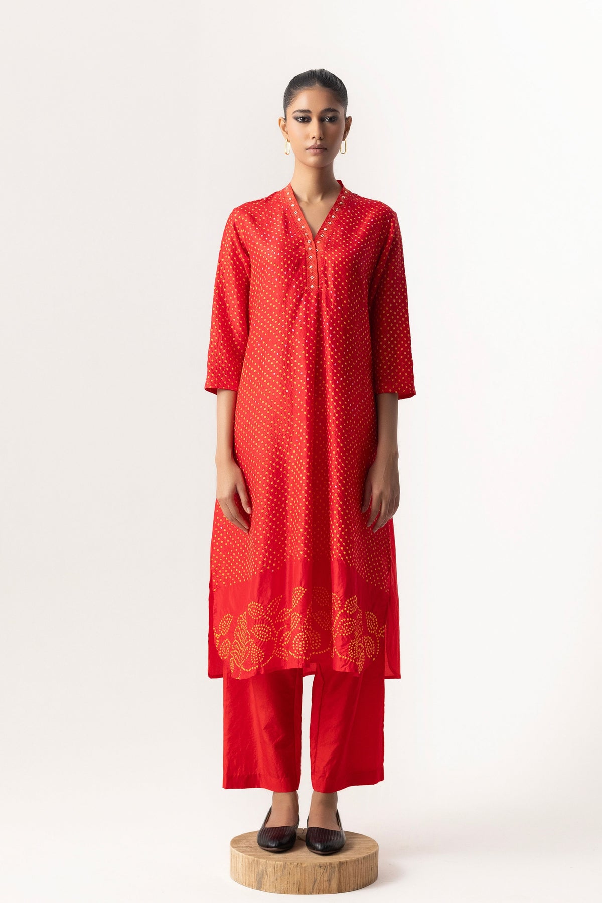 Red Kyra Kurta Set