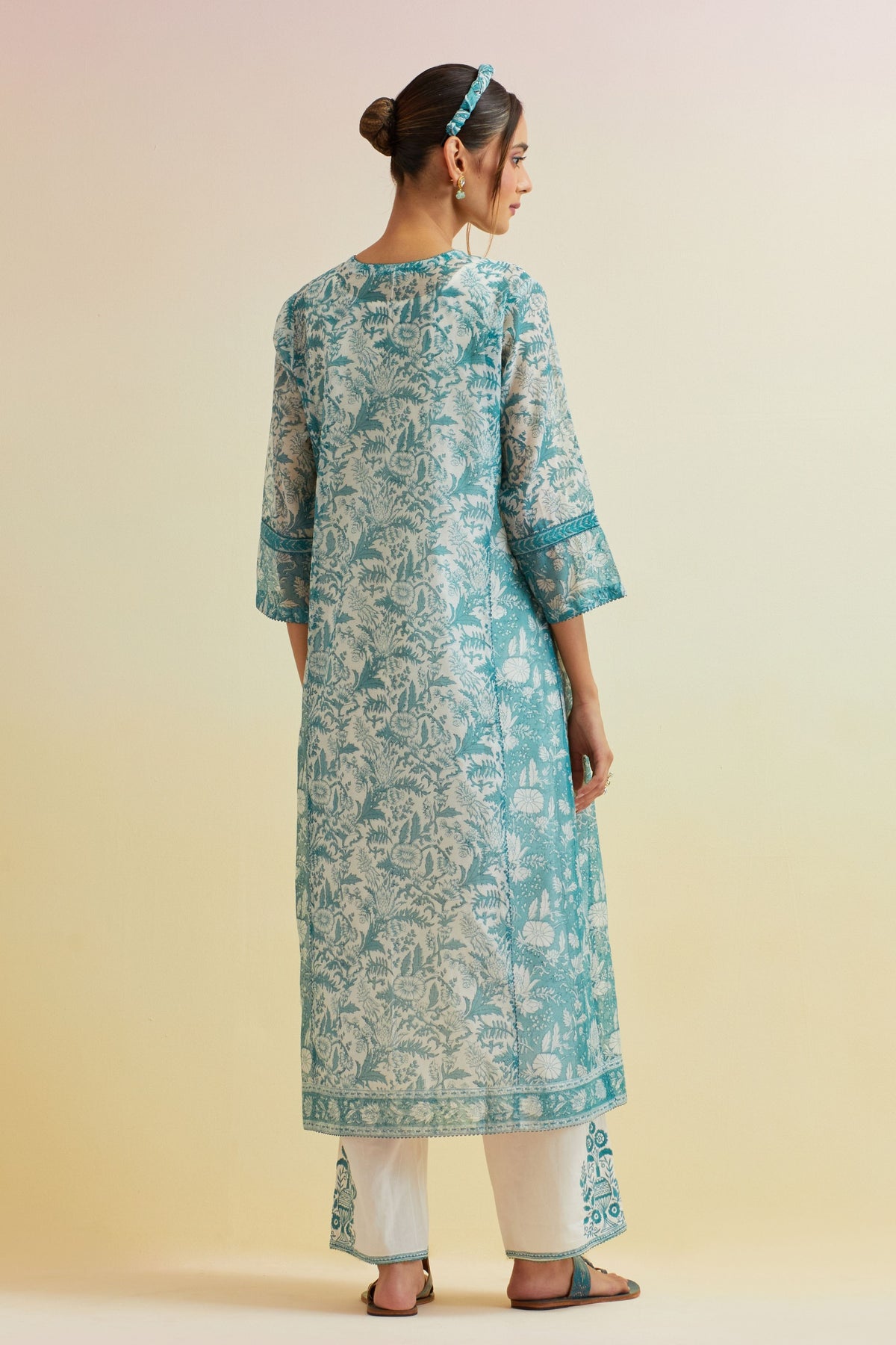 Tropical Teal Kurta Set