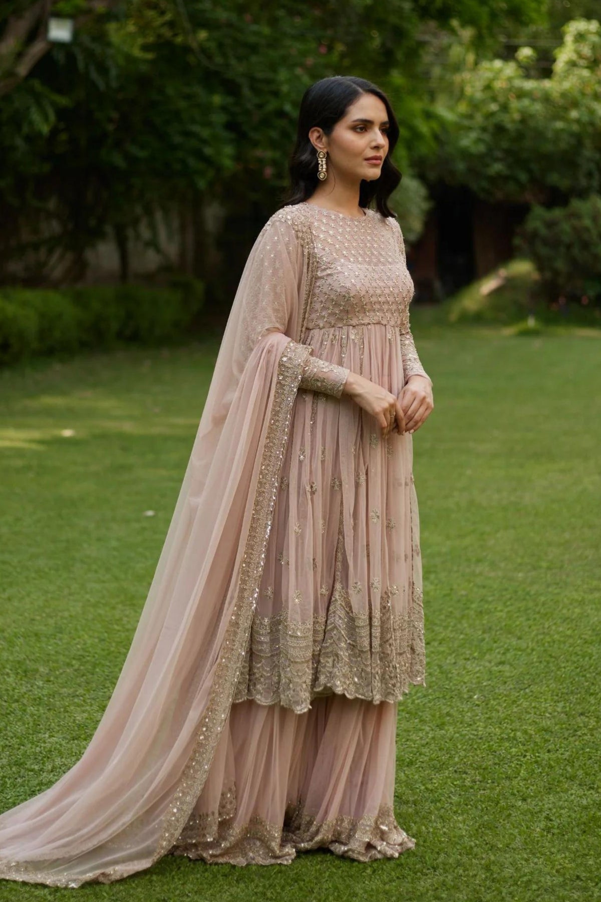 Pink Sharara Set