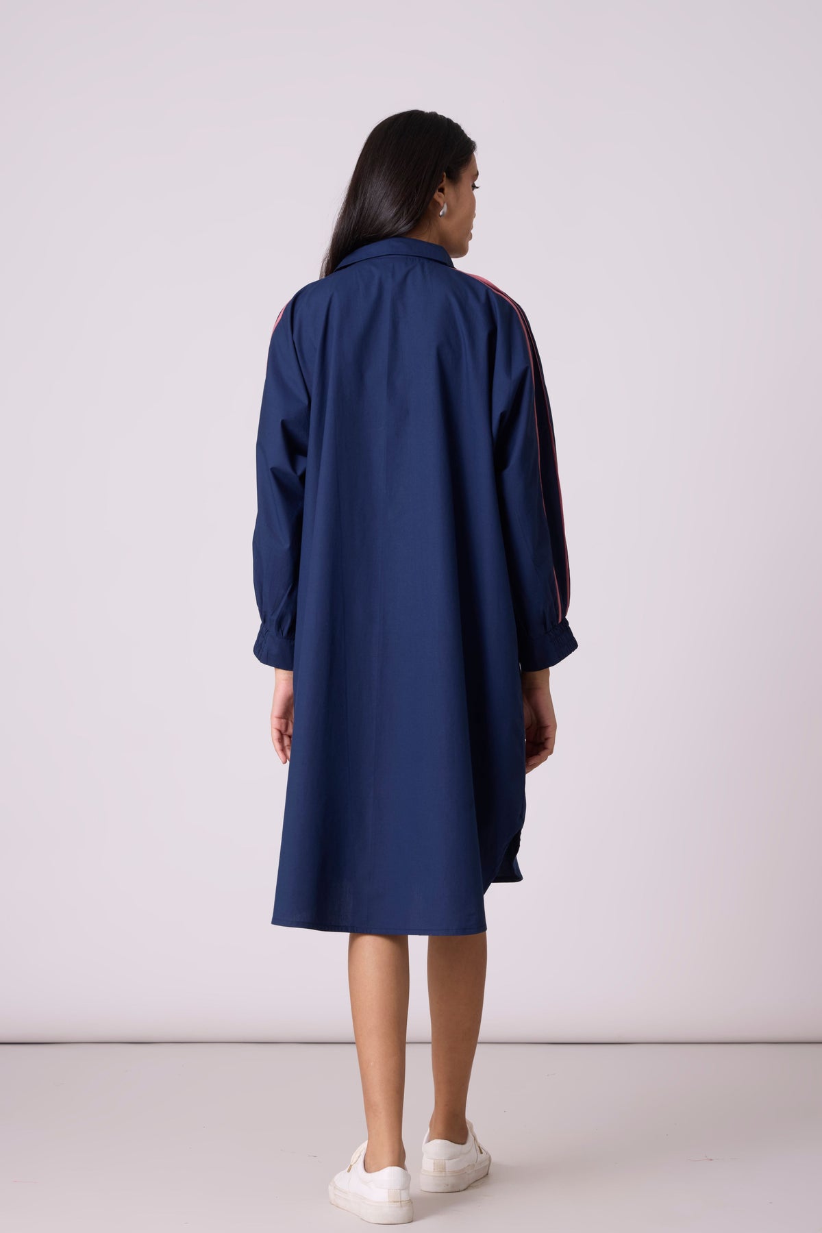 Brooke Applique Navy Blue Dress