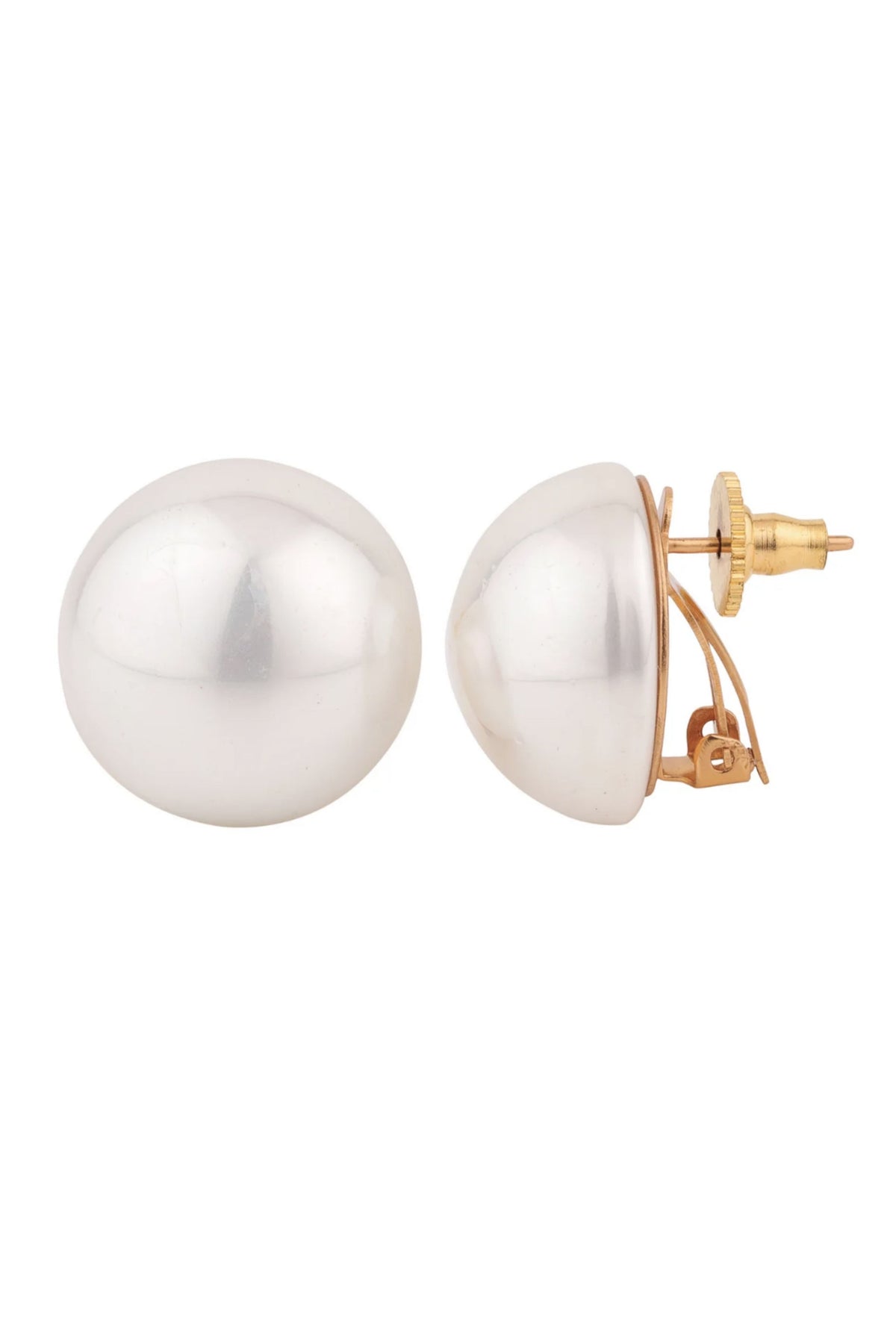 White 20mm Studs Earring