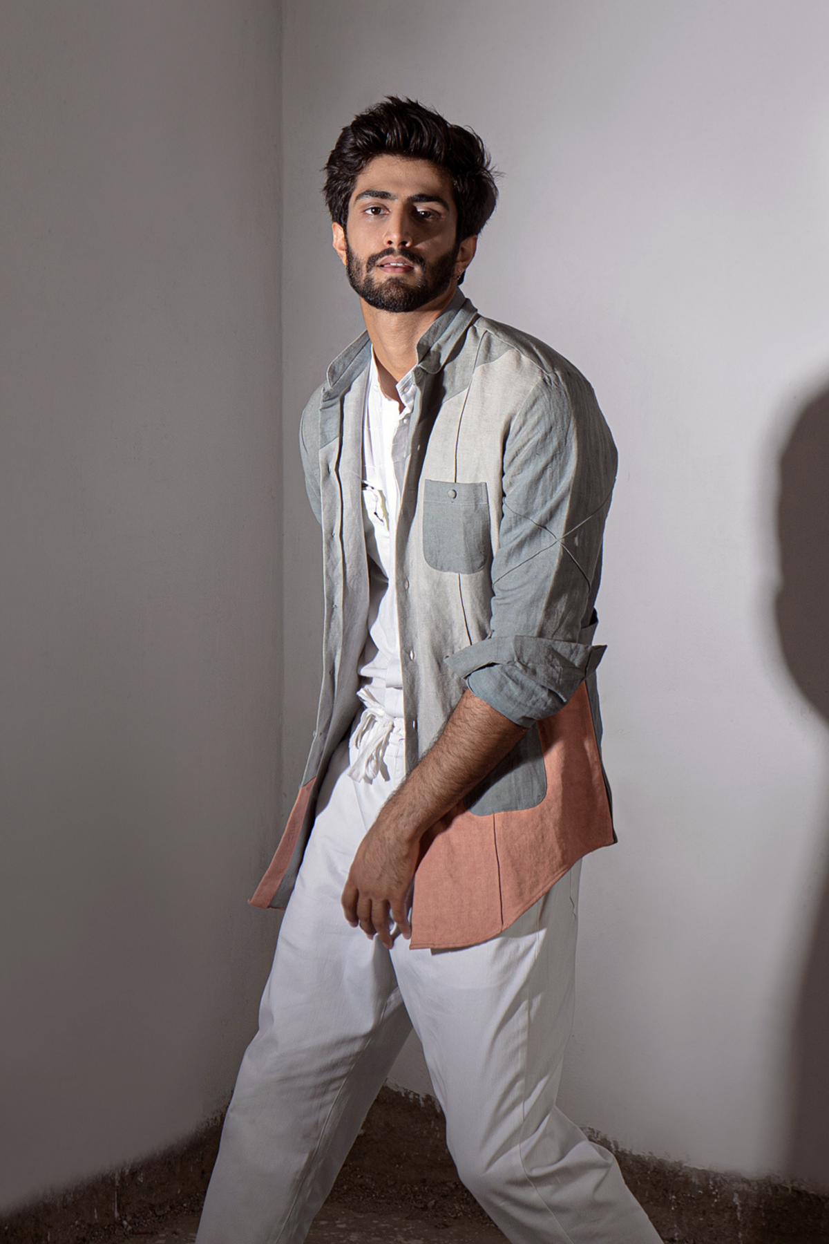 Ankush Bahuguna In Jumbled Overshirt