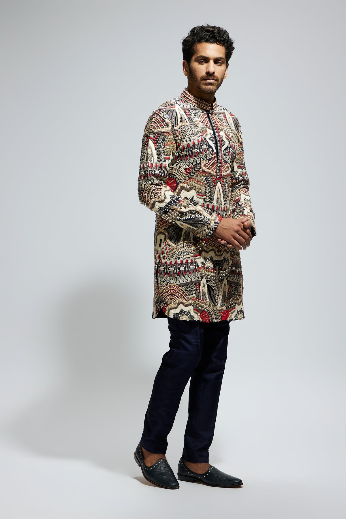 Heavily Embellished Short Kurta Set