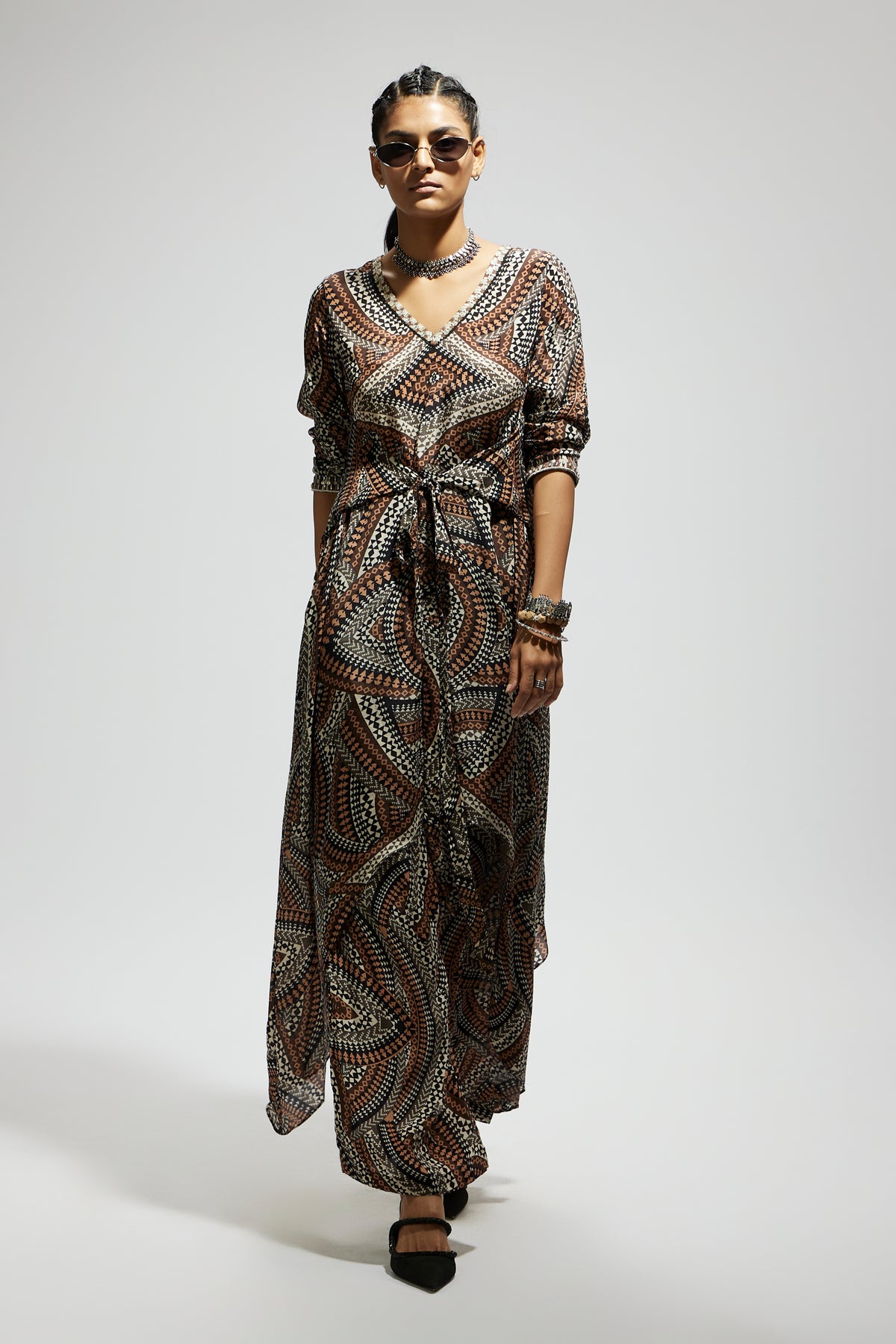 Zentangle Print Tunic Set